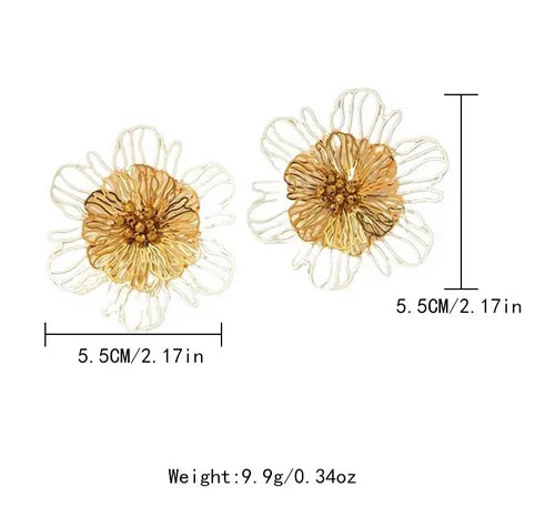 French Vintage Flower Earrings