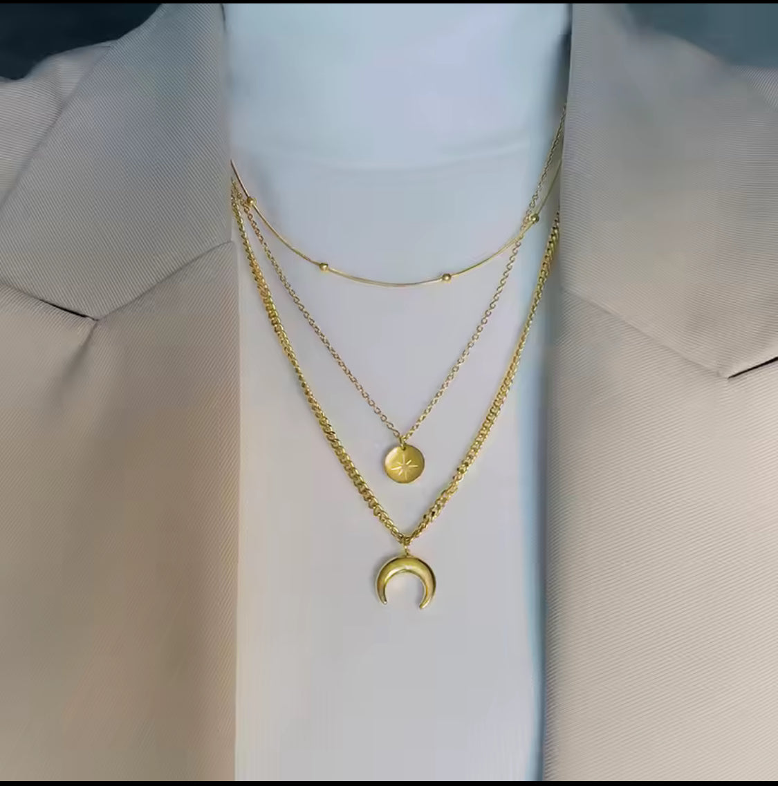 Elegant Starlight Bull Necklace