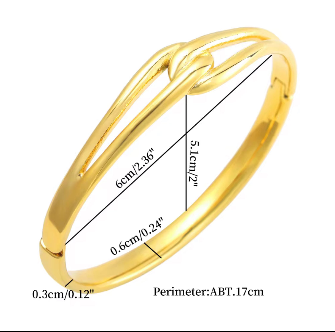 Minimalist Twist Golden Bracelet