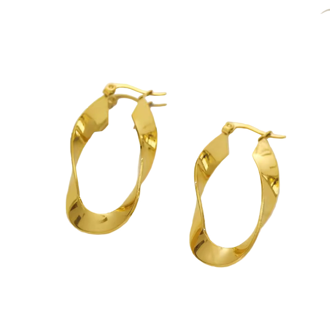 Golden Circle Hoop Earrings