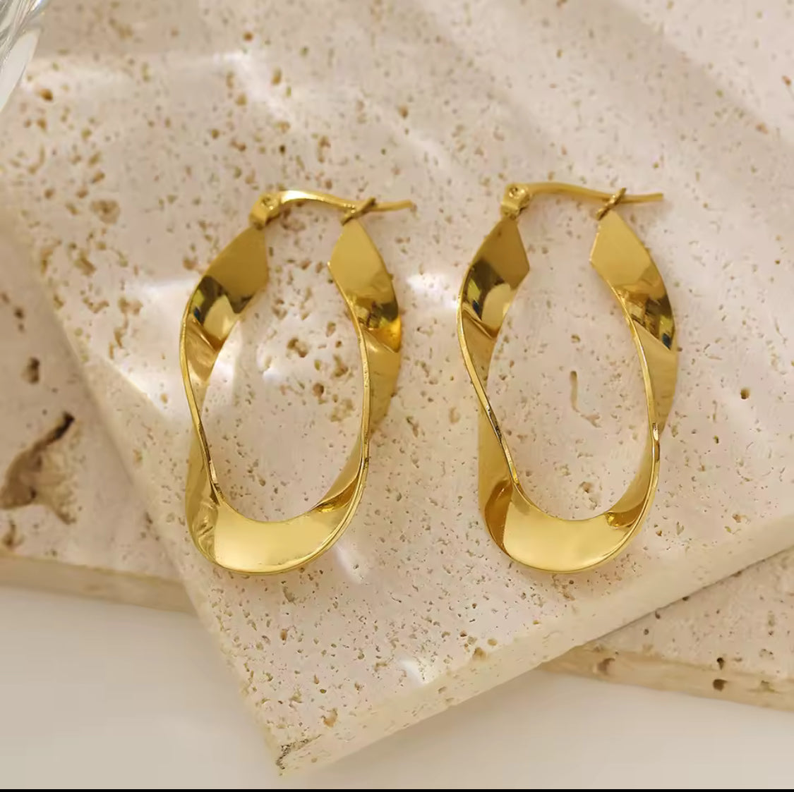 Golden Circle Hoop Earrings
