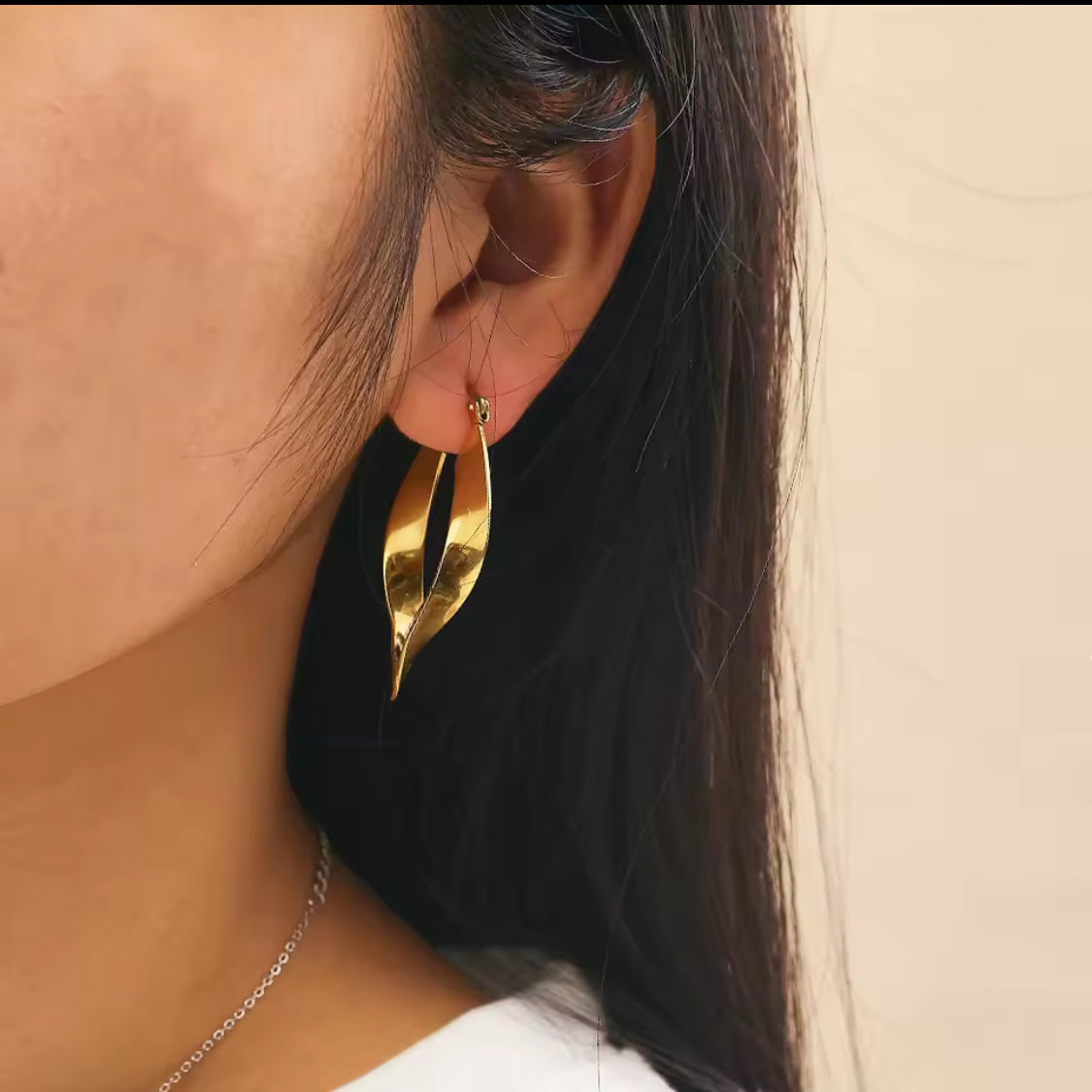 Golden Circle Hoop Earrings