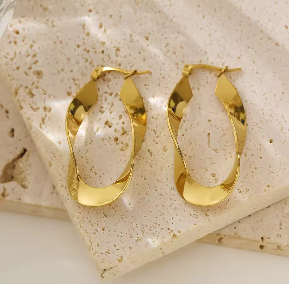 Golden Circle Hoop Earrings