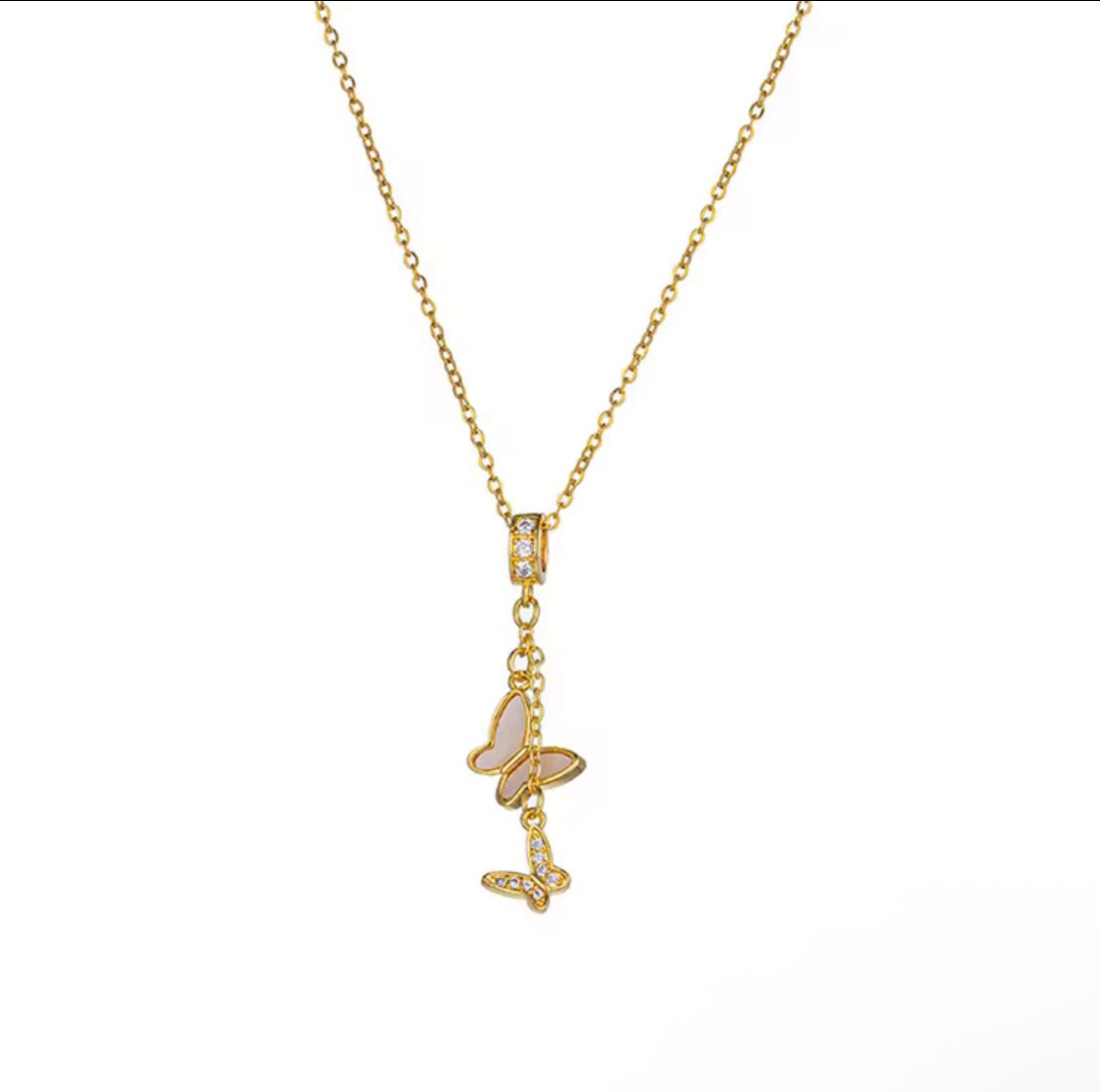 French Distinctive Butterfly Necklace