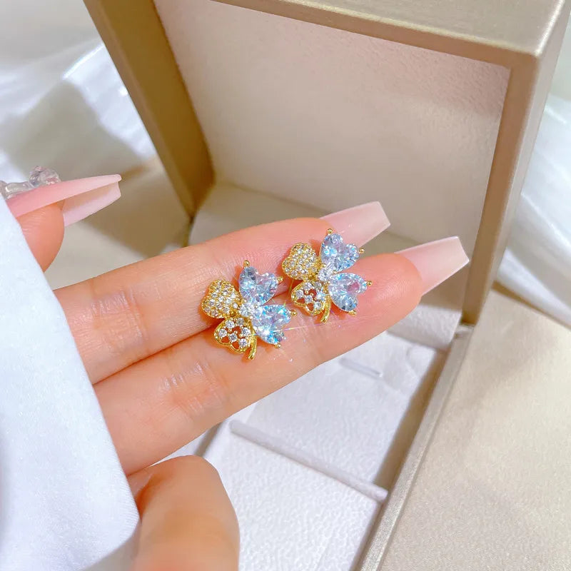 Four Leaf Clover Jewelry Set - 18K Golden Plated