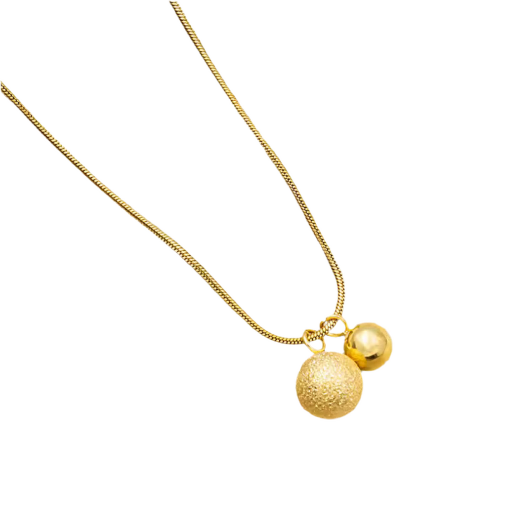 Matte Polished Ball Necklace