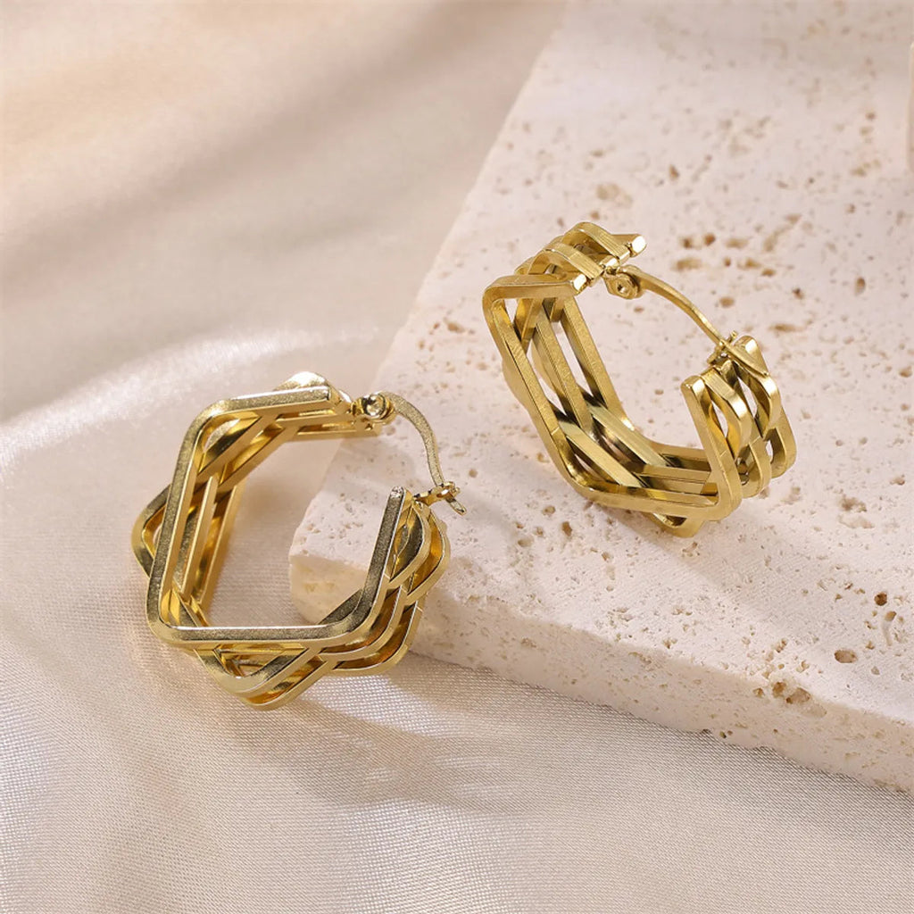 Hollow Hoop Earrings