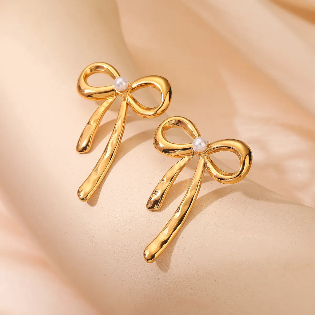 Italian Bow Stud Earring