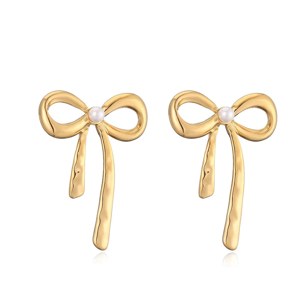 Italian Bow Stud Earring