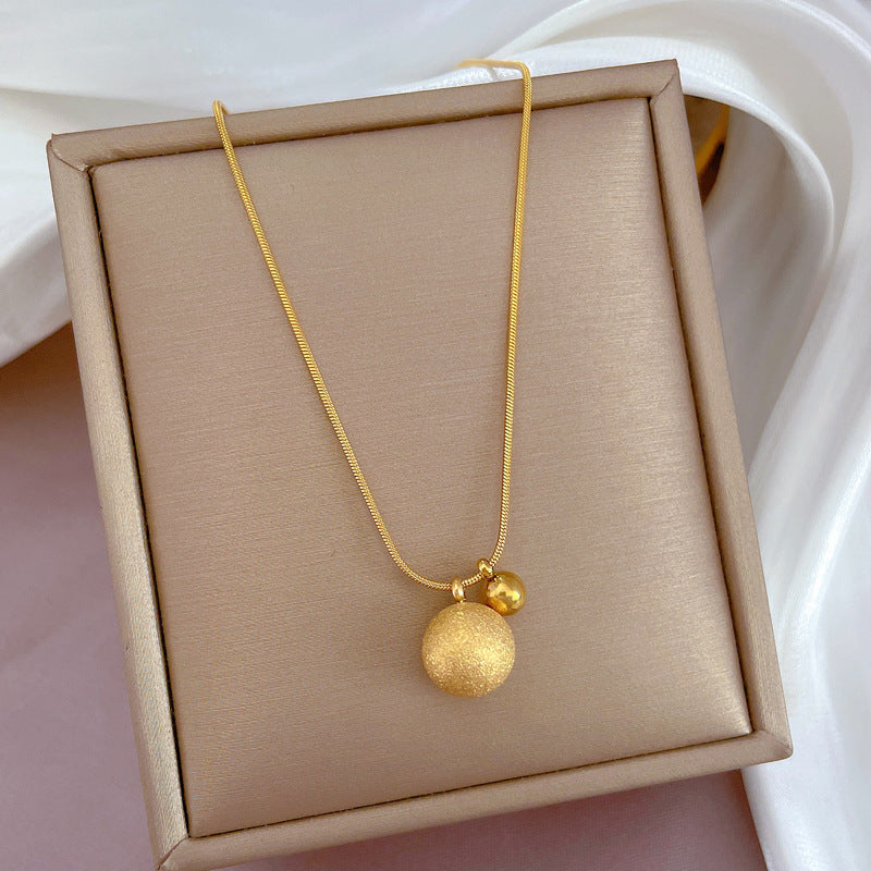 Matte Polished Ball Necklace