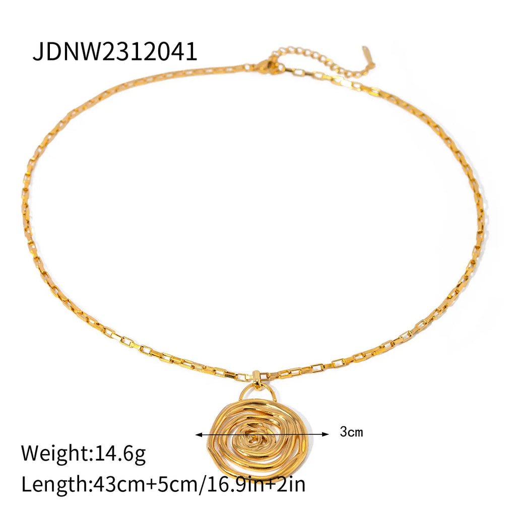 Luxury Golden Spiral Jewelry Set