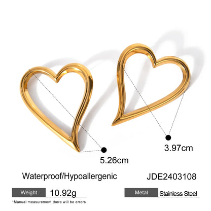 Elegant Heart Necklace & Earrings Set