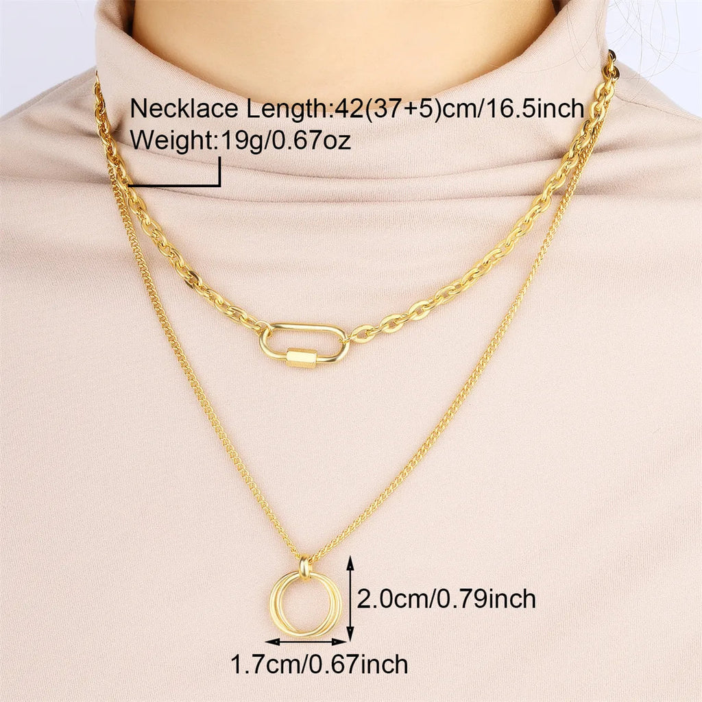 Dual Charm Layered Necklace