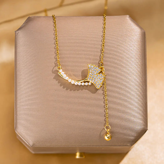 18K Gold Plated Pendant Necklaces- 304 Stainless Steel