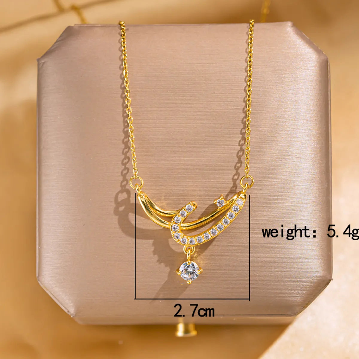 18K Gold Plated Pendant Necklaces- 304 Stainless Steel