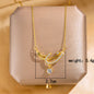 18K Gold Plated Pendant Necklaces- 304 Stainless Steel
