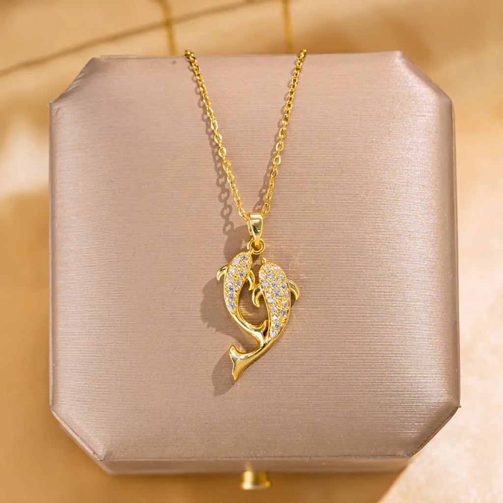 Luxury Dolphin Necklace Pendant