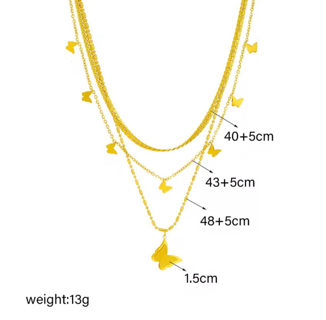 Bree Butterfly Pendant Necklace