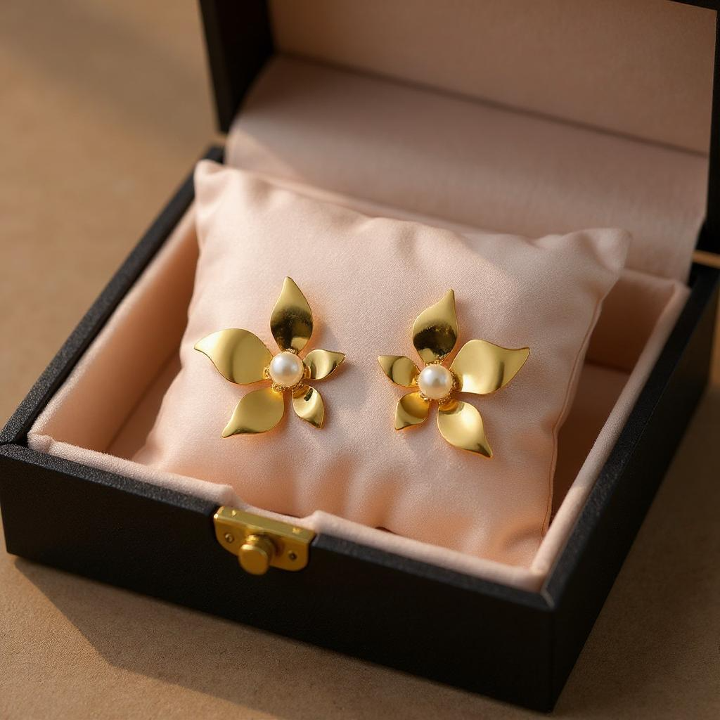 Flora Pearly Stud Earrings