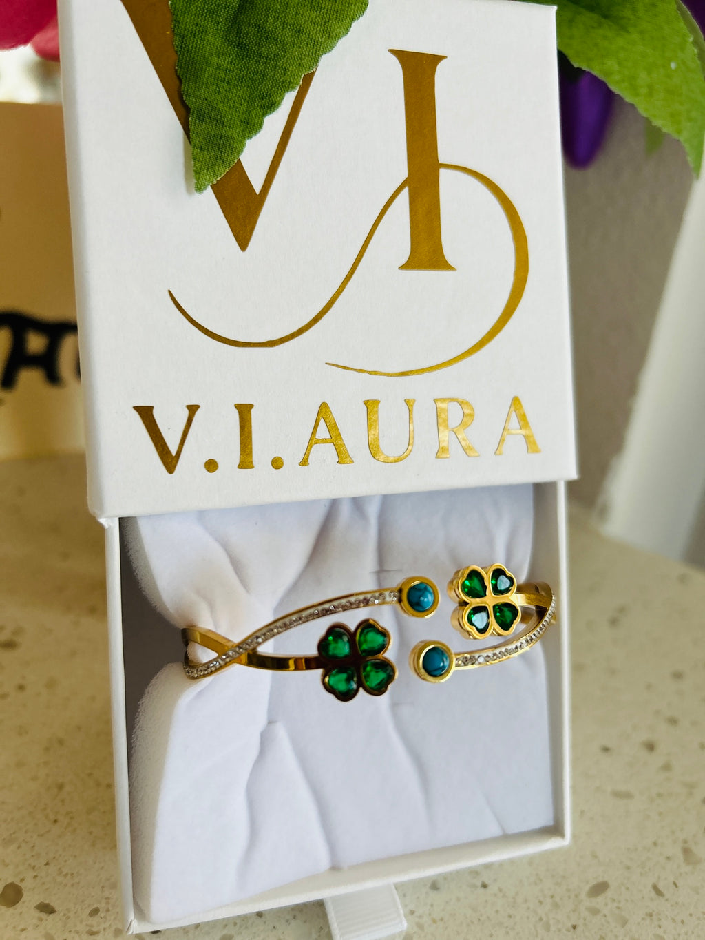 Ellipse Golden Bangle