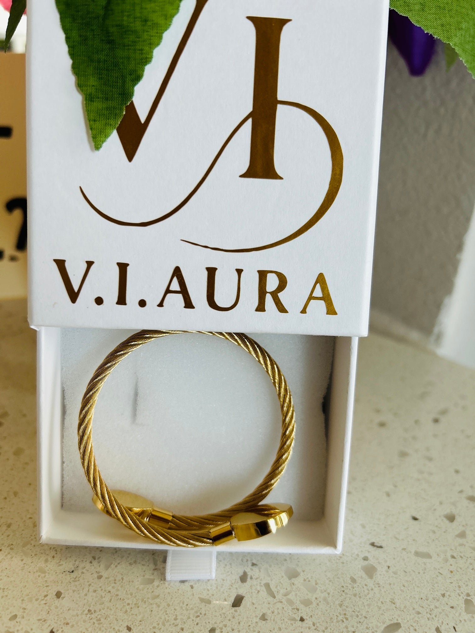 Block Cable Bangle
