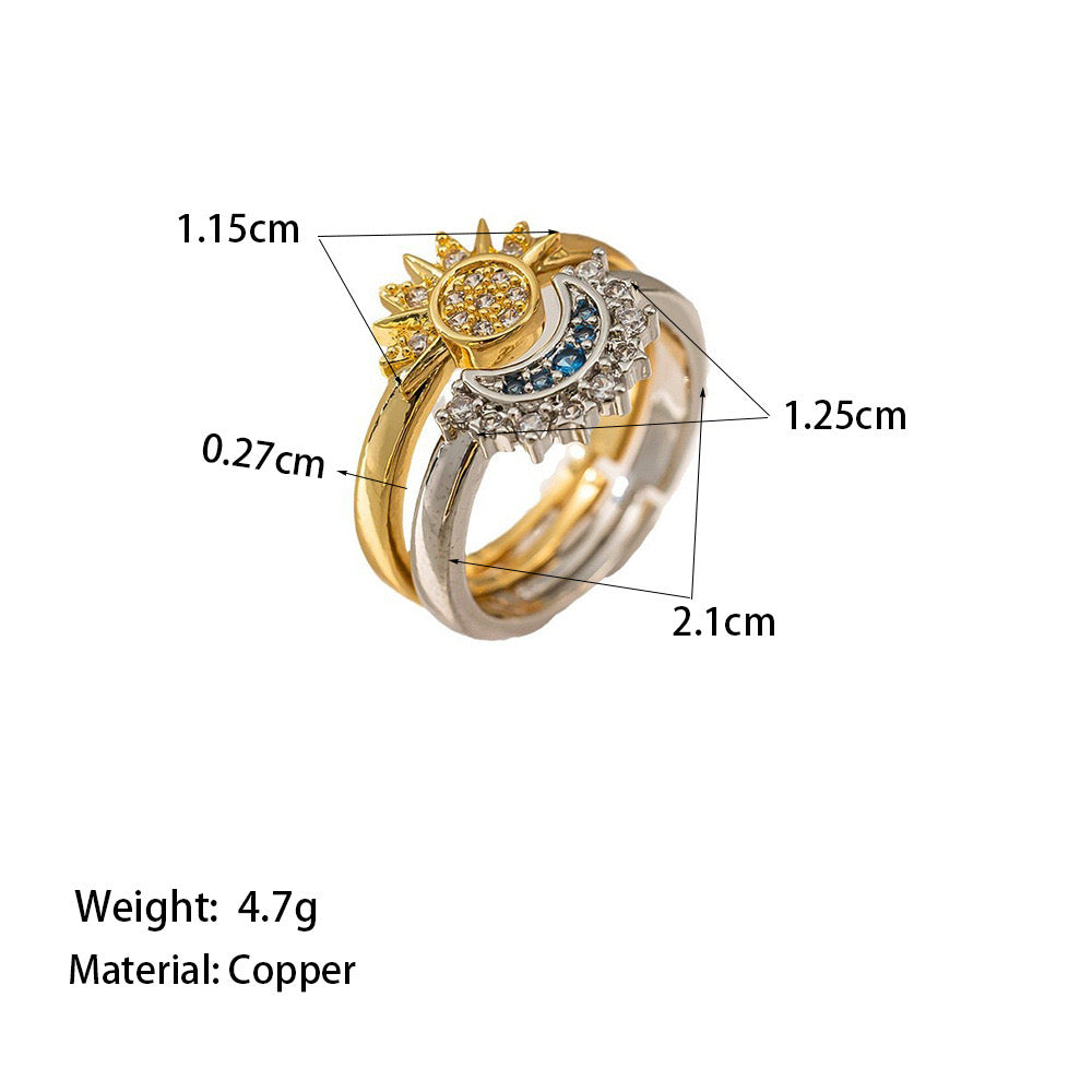 Sun & Moon Adjustable Rings