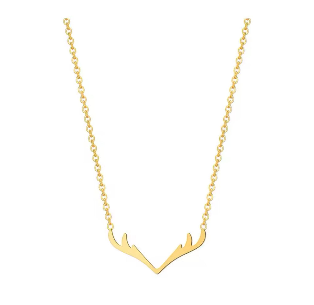Elegant Antler Pendant Necklace
