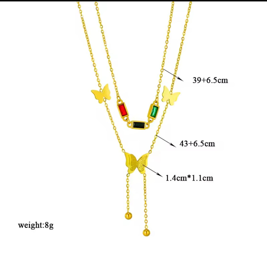 Butterfly Clavicle Pendant Necklace