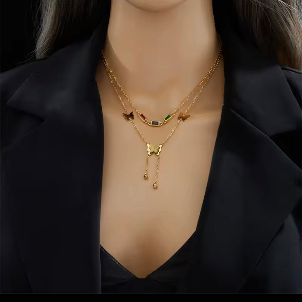 Butterfly Clavicle Pendant Necklace