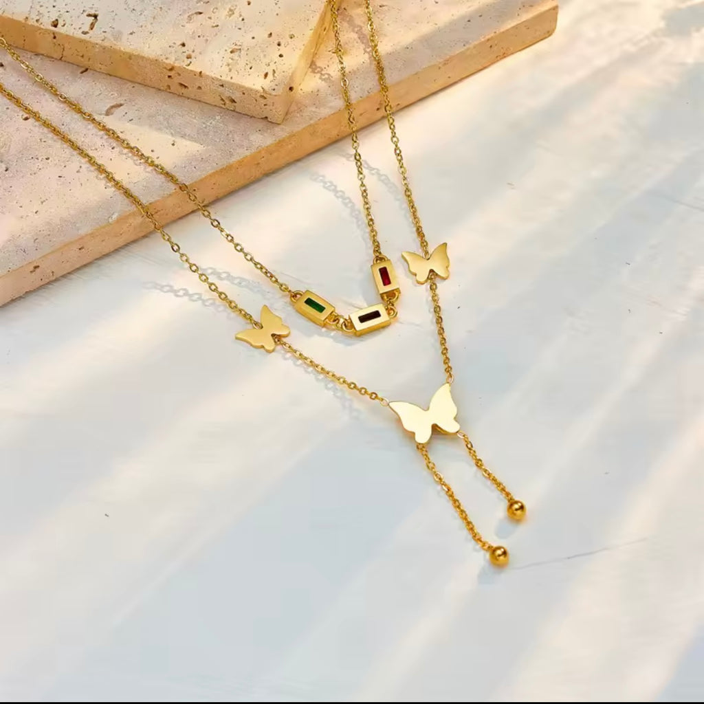 Butterfly Clavicle Pendant Necklace