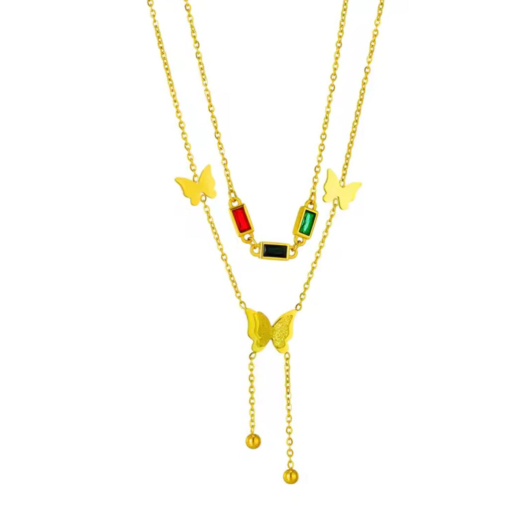 Butterfly Clavicle Pendant Necklace