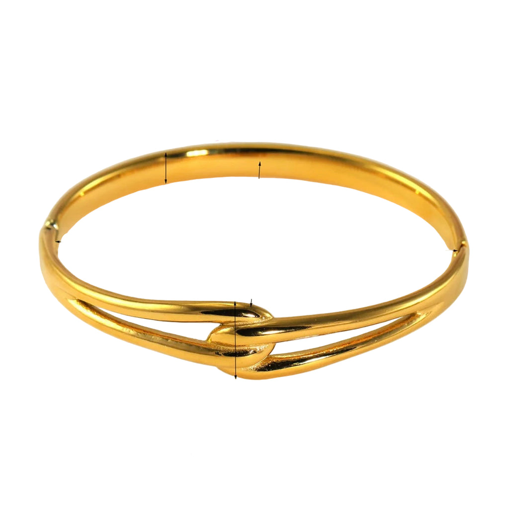 Minimalist Twist Golden Bracelet