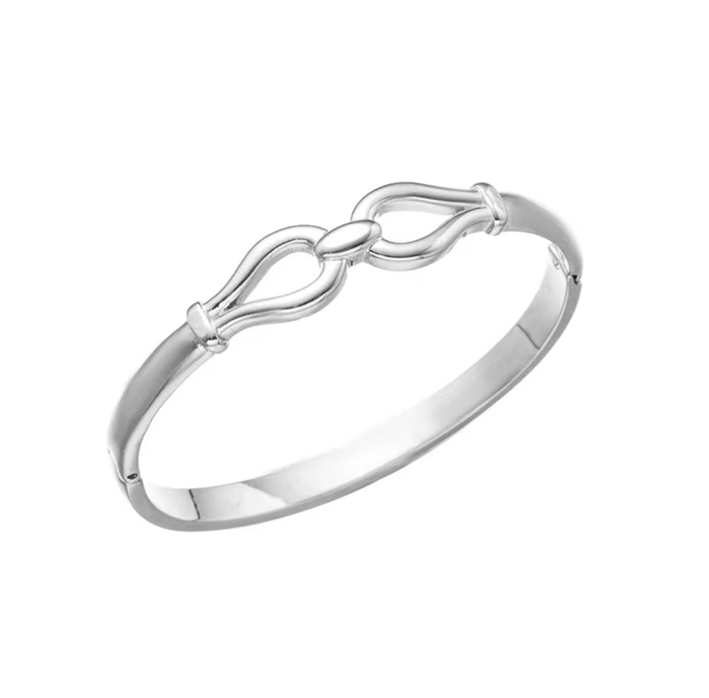 Elegant Knot Gold & Silver Bangle