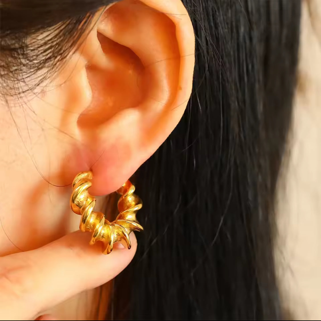Cecile Hoop Earring
