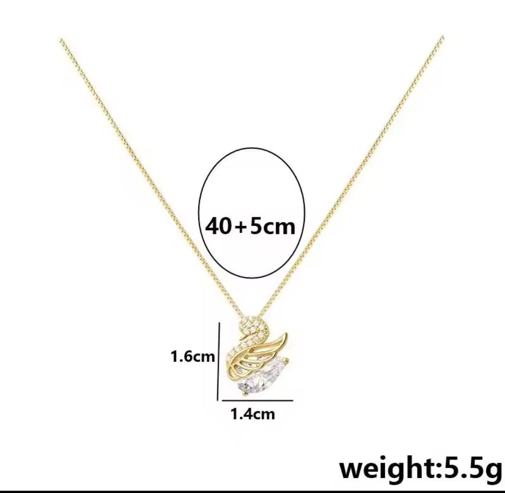 Diamond Encrusted Little Swan Necklace