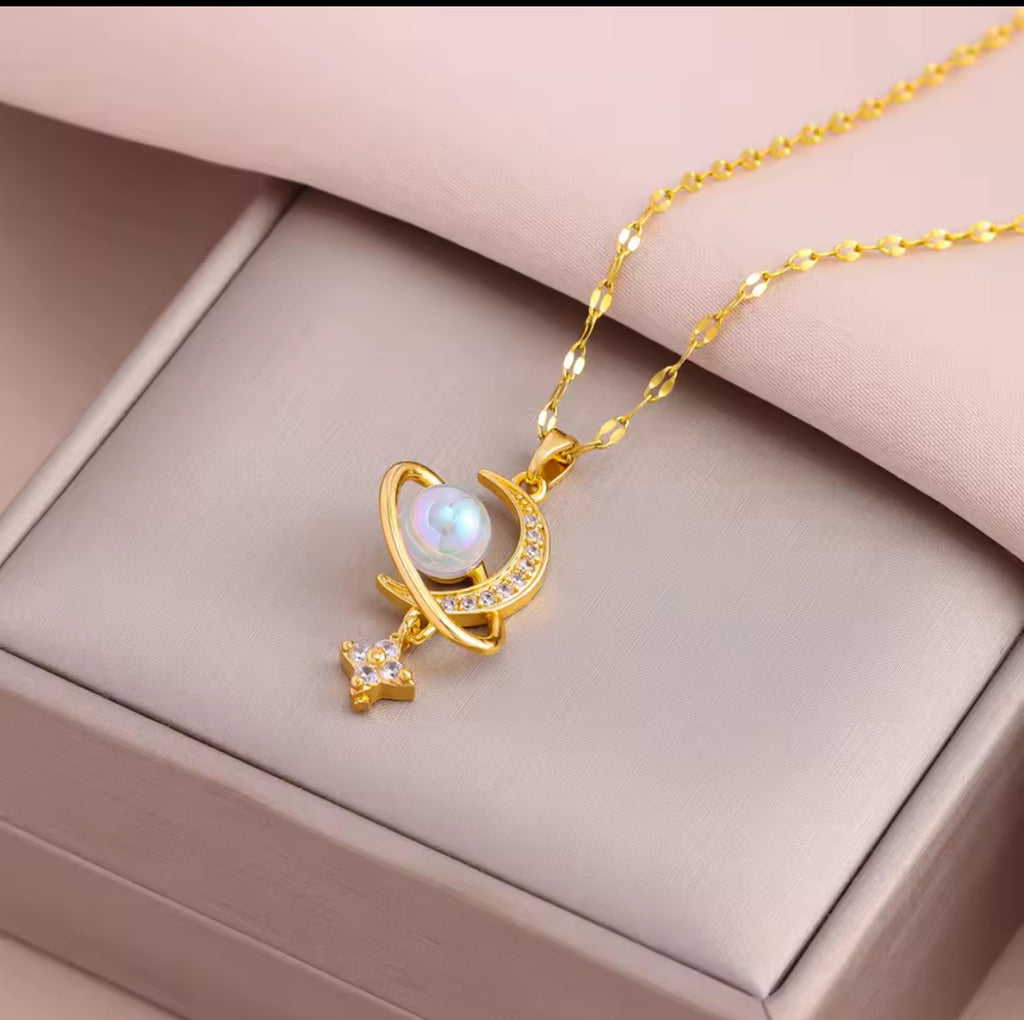 Starry Moon Necklace