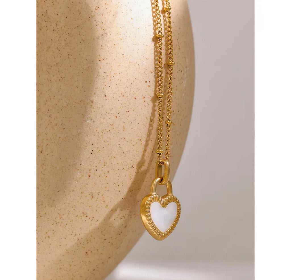 Luxury Two-Side Shell Heart Jewelry Set