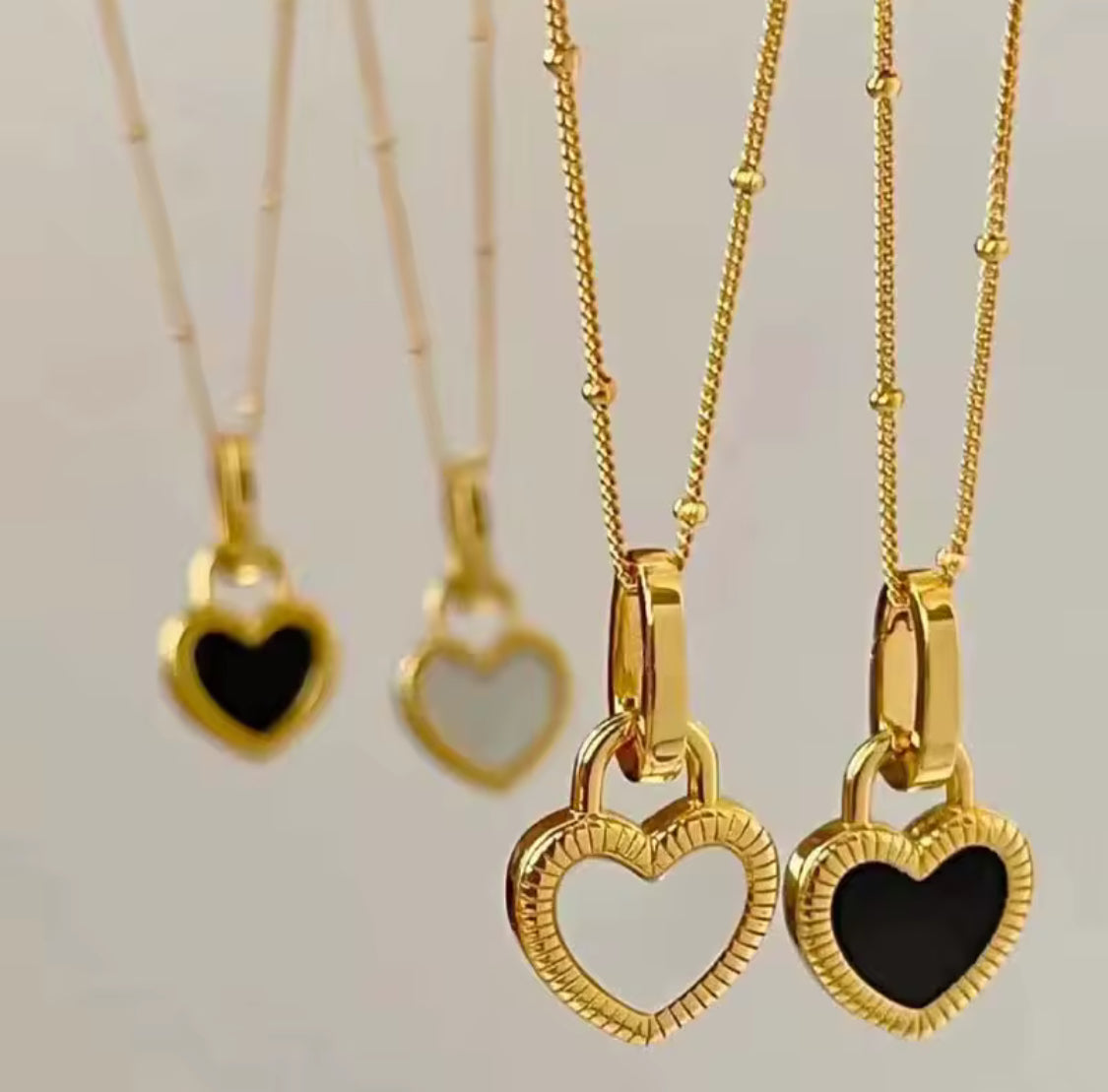 Luxury Two-Side Shell Heart Jewelry Set