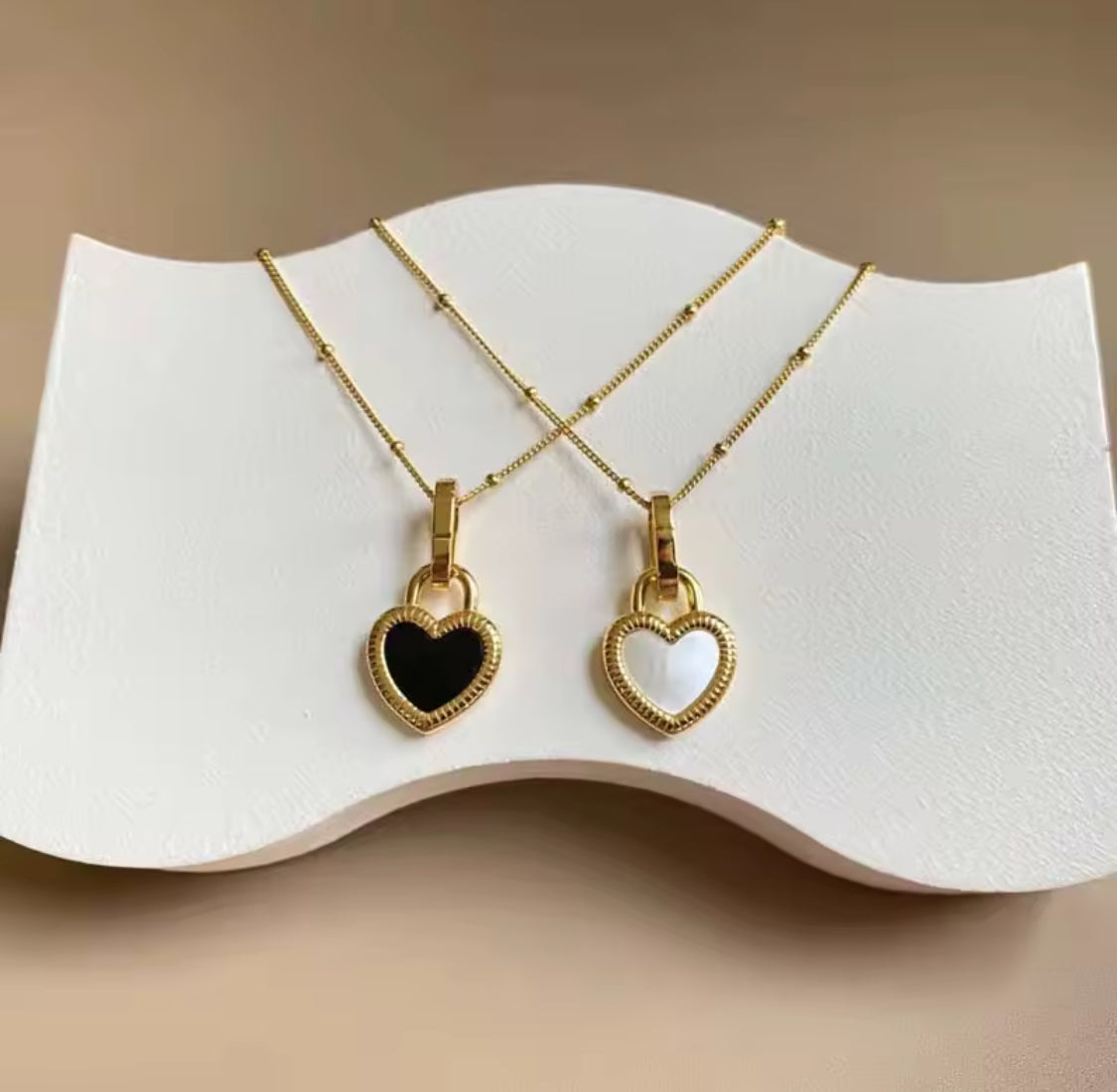 Luxury Two-Side Shell Heart Jewelry Set