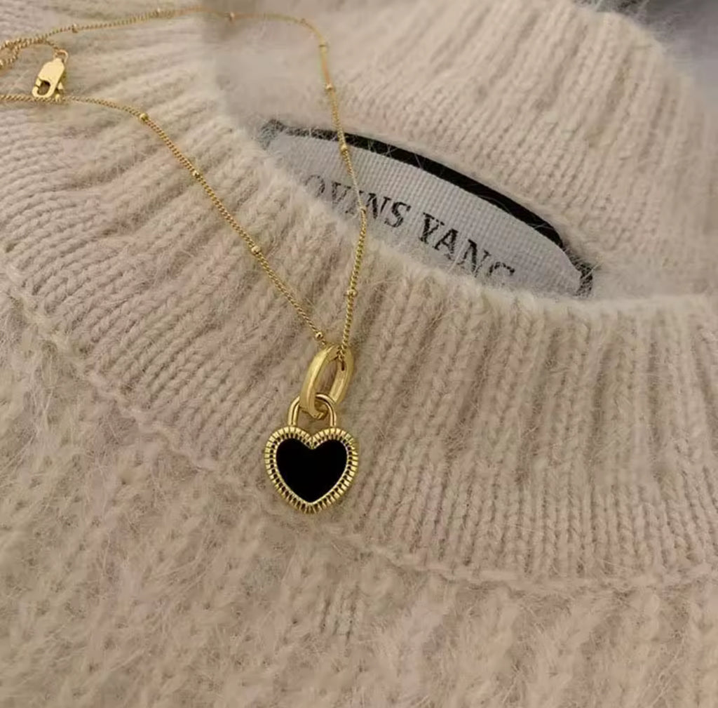 Luxury Two-Side Shell Heart Jewelry Set