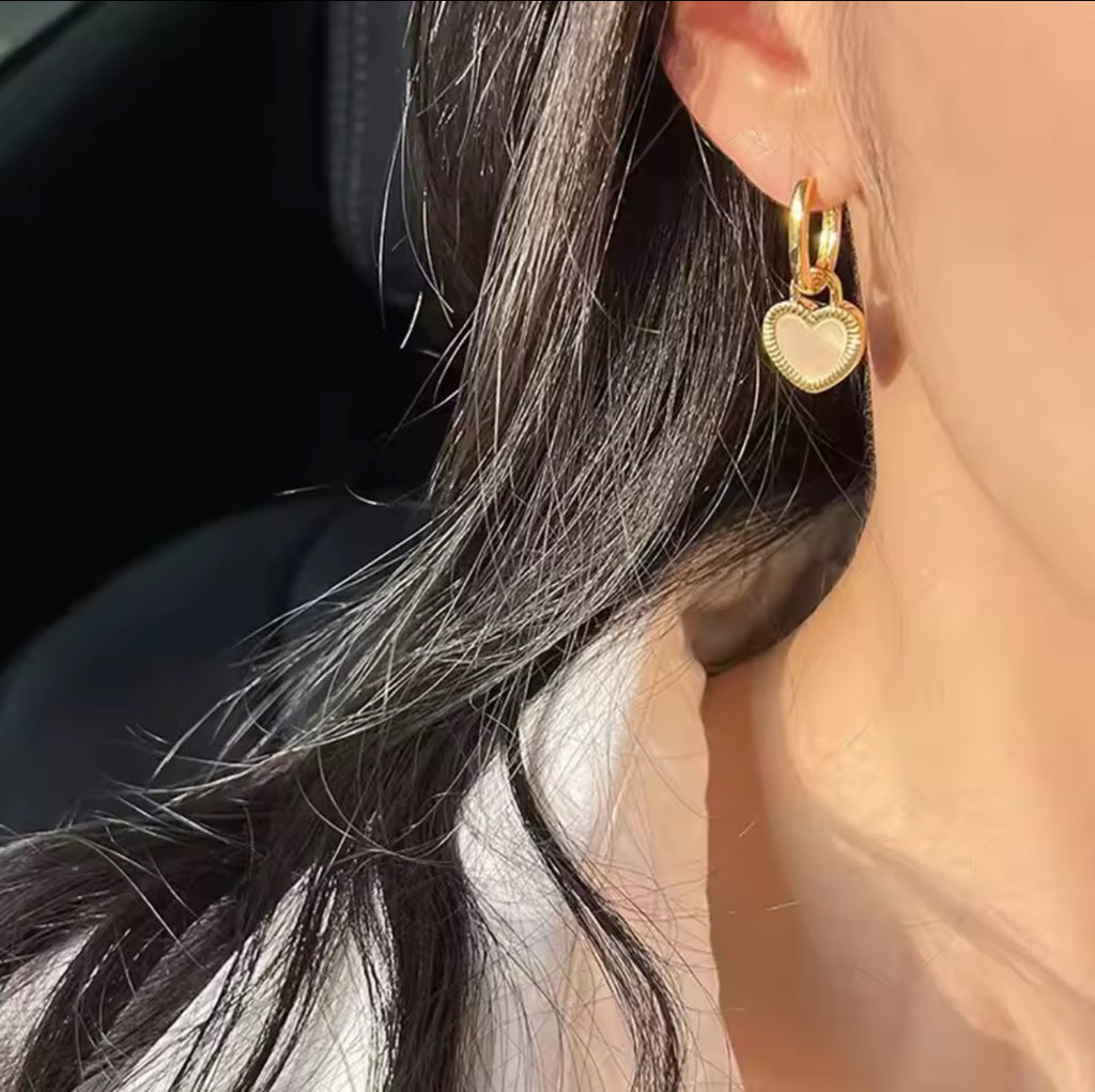 Luxury Two-Side Shell Heart Jewelry Set