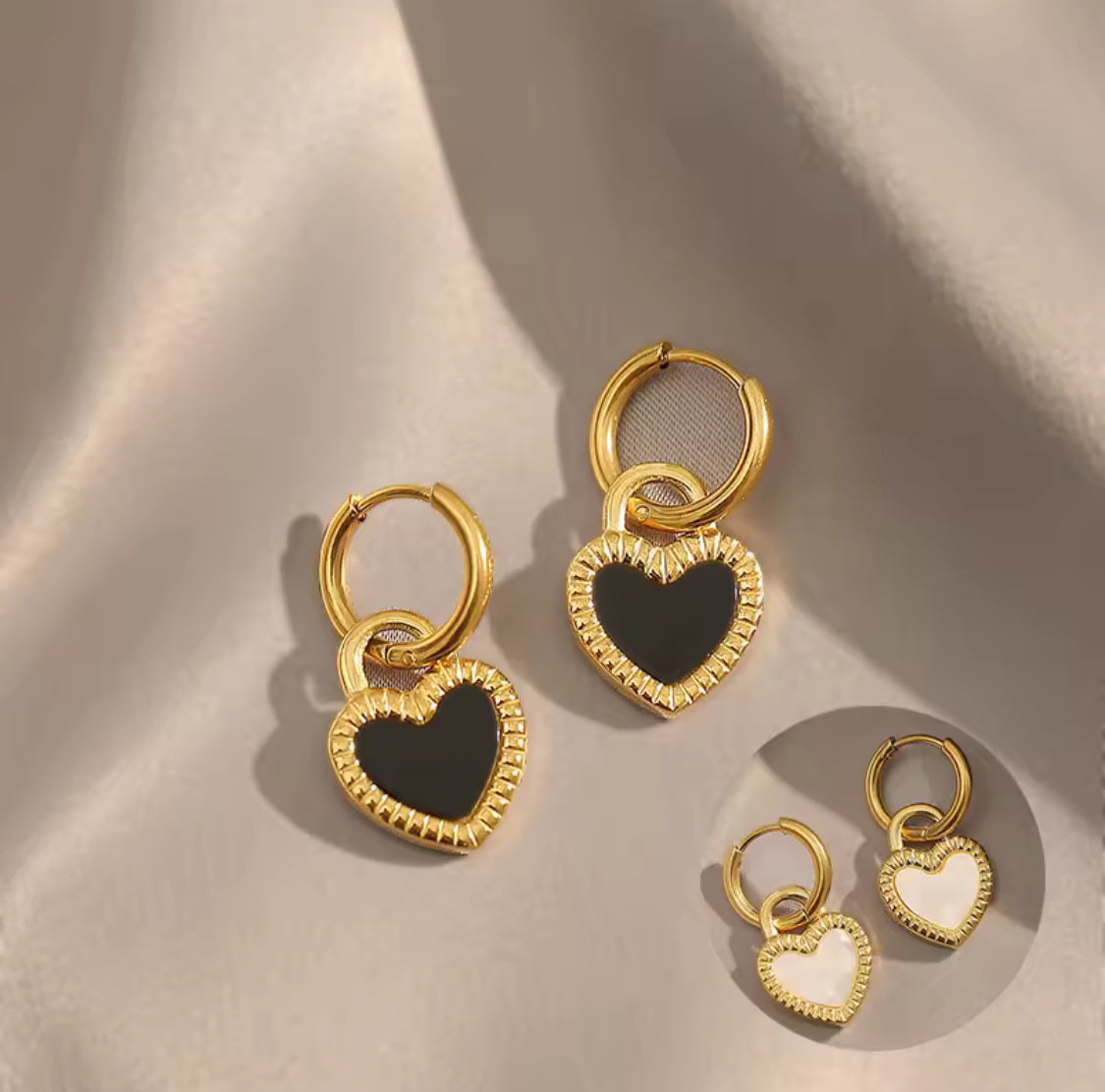 Luxury Two-Side Shell Heart Jewelry Set