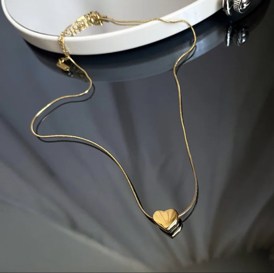 Delicatesse Gold Heart Shape Necklace