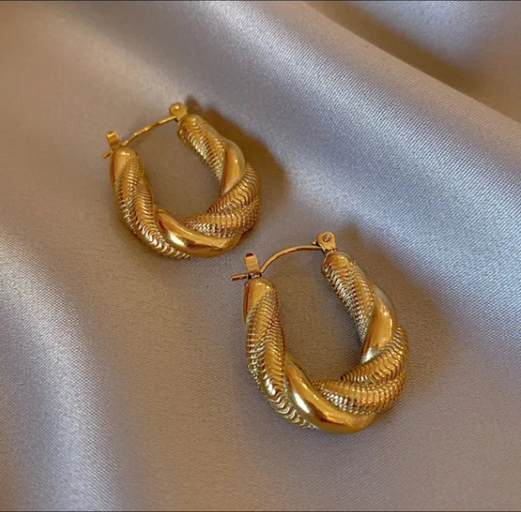 Ellie Golden Twist Earrings