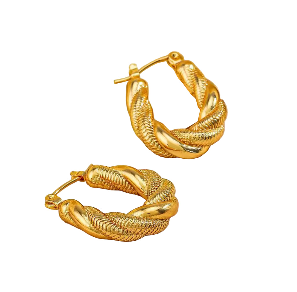 Ellie Golden Twist Earrings