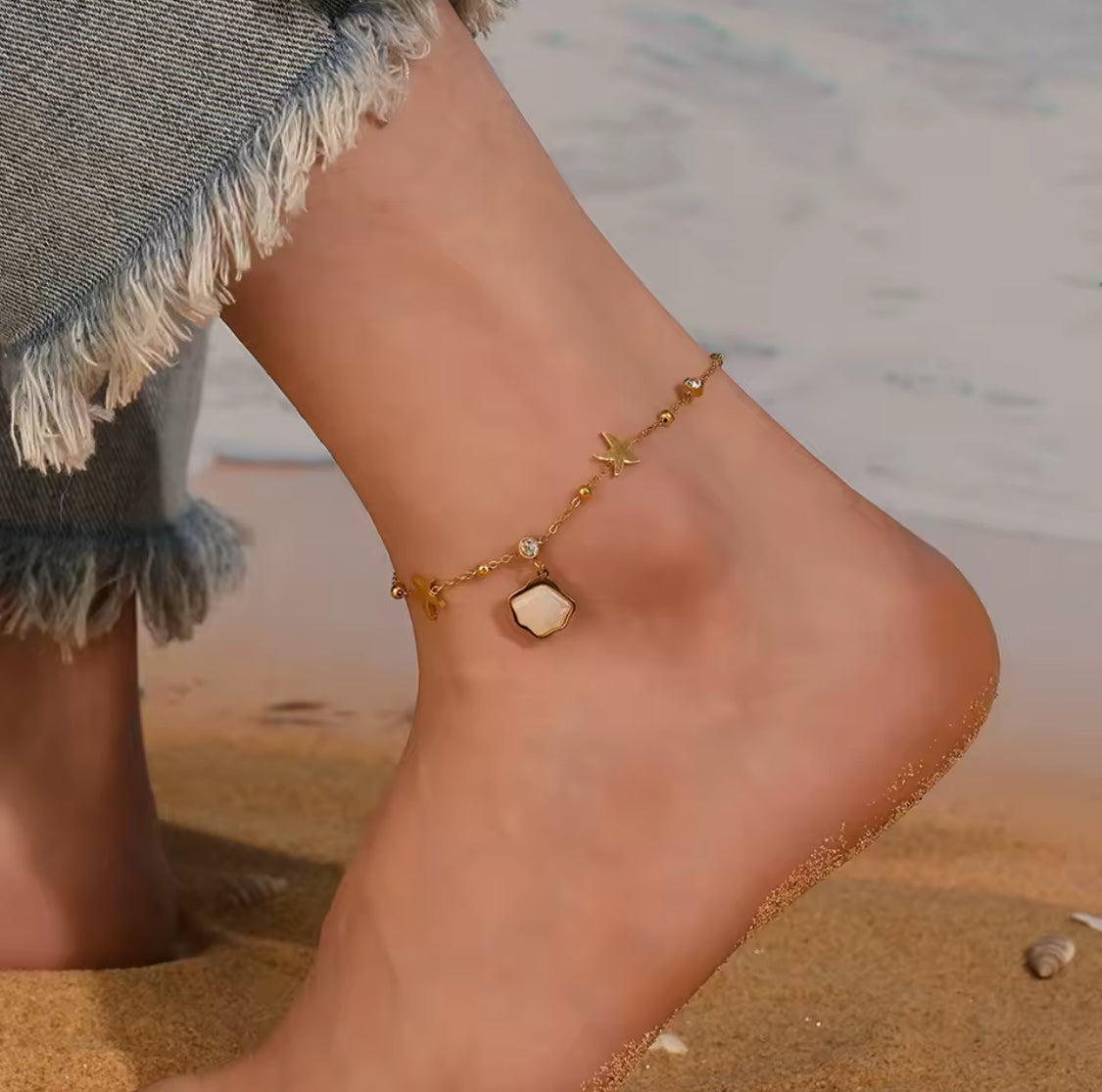 Beach Shell Anklet