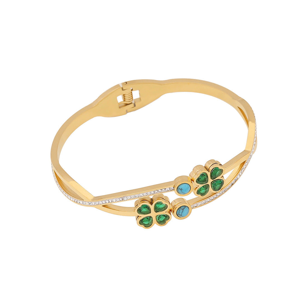 Ellipse Golden Bangle