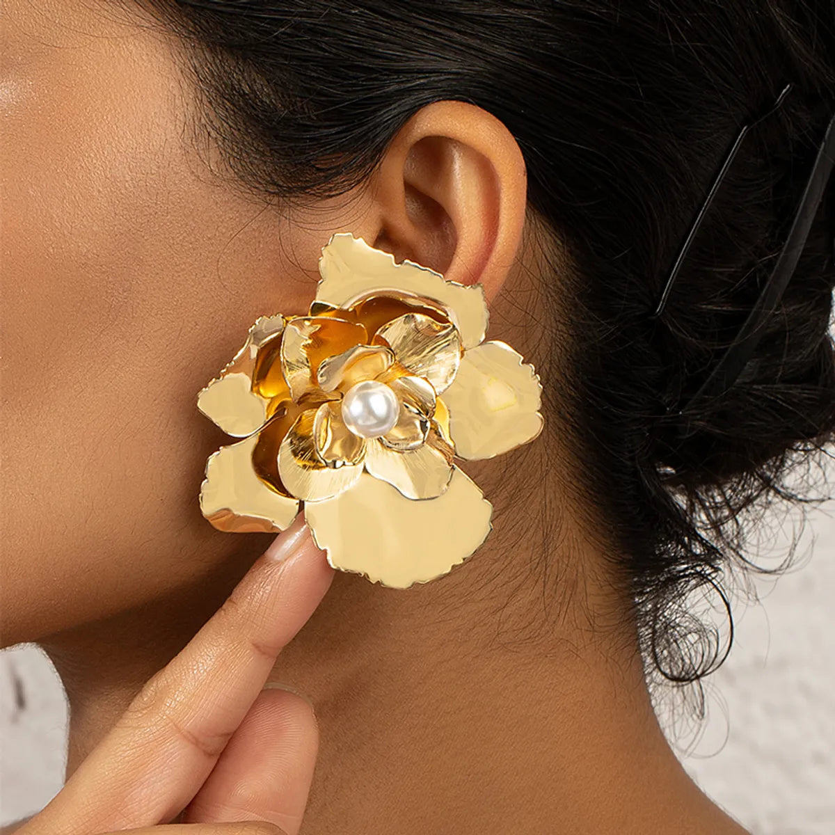 Aesthetic Red, White & Gold Earrings