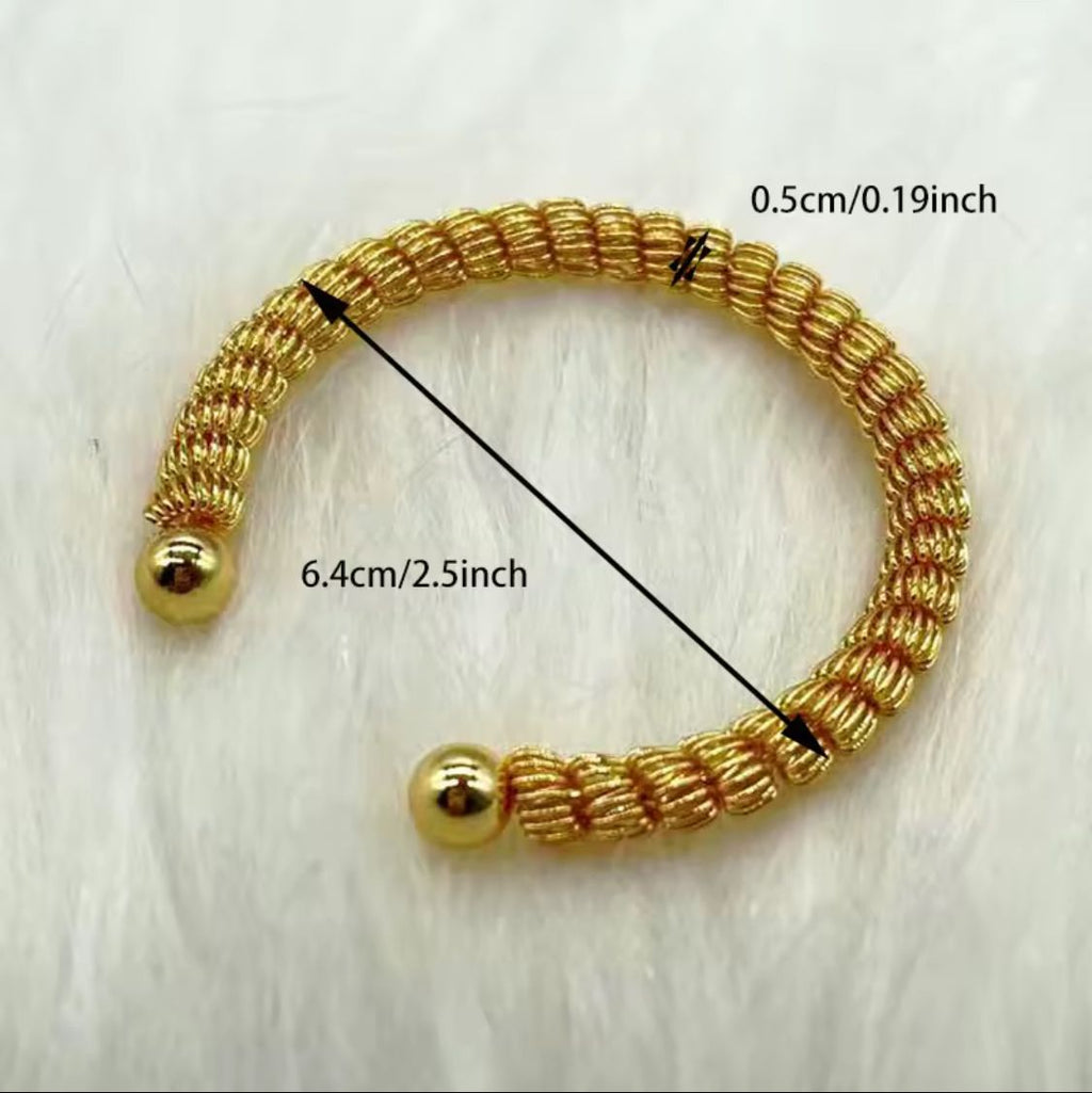 Luxury Twist 24K Gold Color Bangle