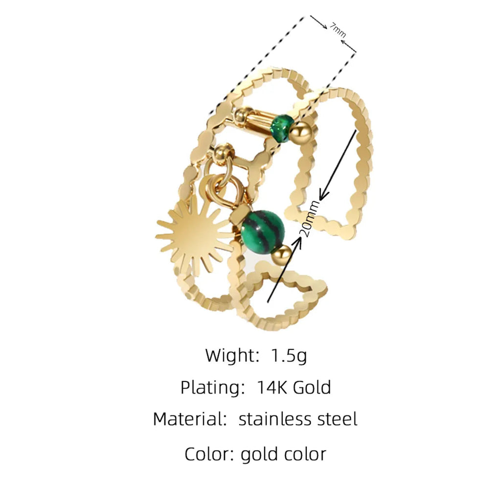 Luxy Gold & Green Ring